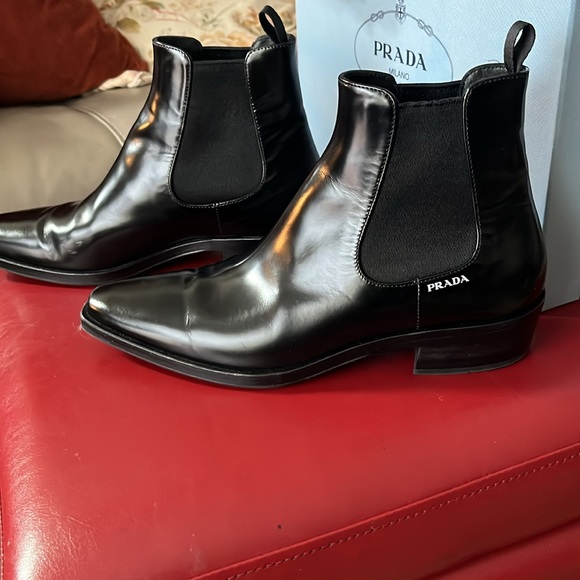 Prada Versatile Black Ankle Boots - Picture 3 of 3